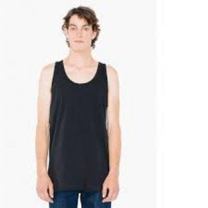 NWT‎ AMERICAN APPAREL MEN'S FINE JERSEY POCKET TALL TANK TOP BLACK XS